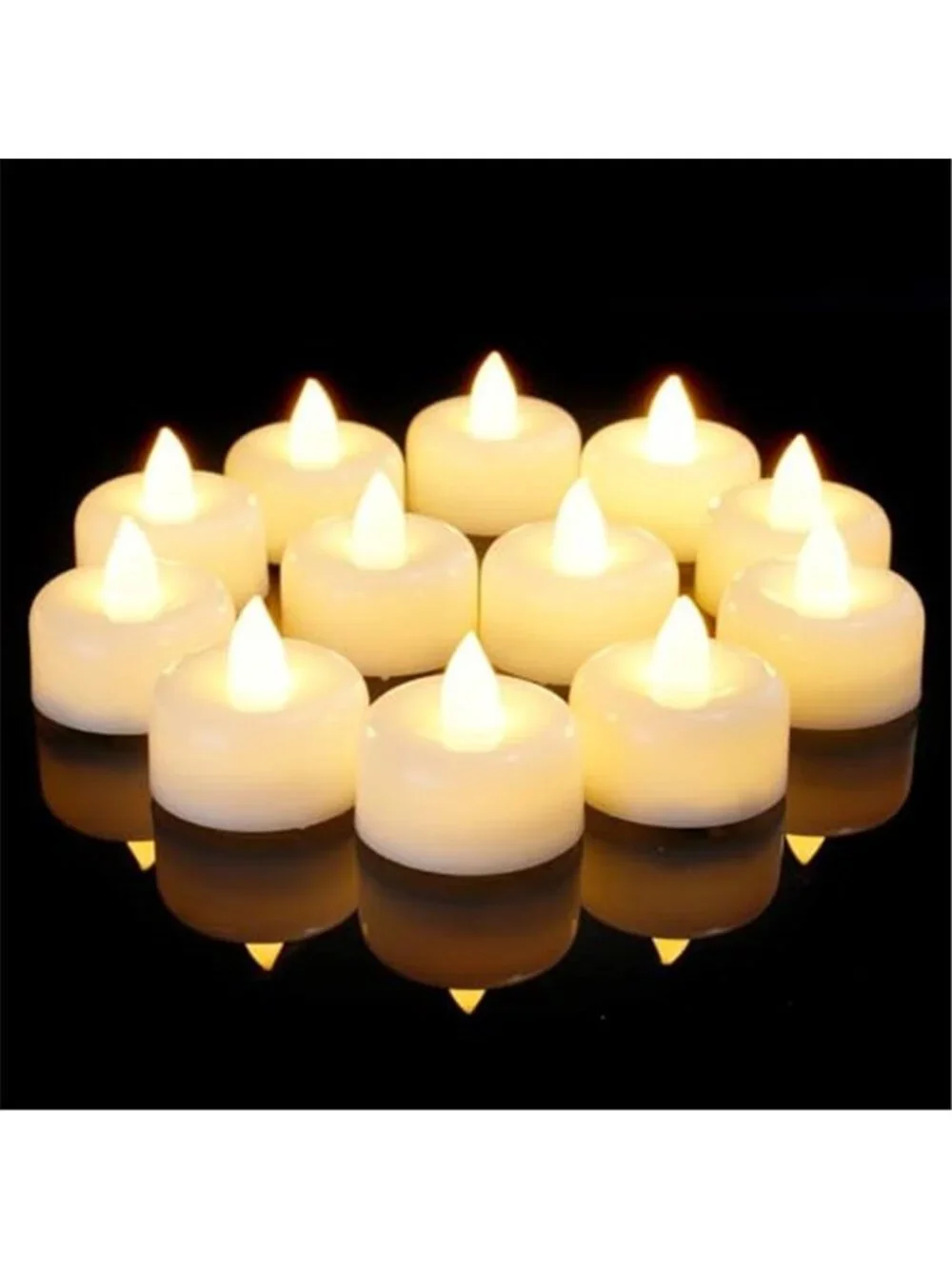 Flameless LED Tea Light Candles Battery Operated Fake Votive Wedding Decor 24Pck